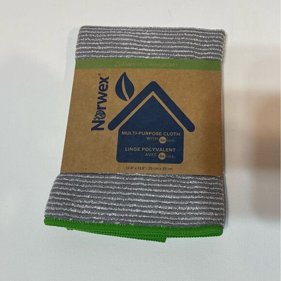 Norwex Bamboo Multipurpose Cloth Graphite/Green NWT - Picture 13 of 15